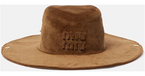miu miu corduroy cowboy hat